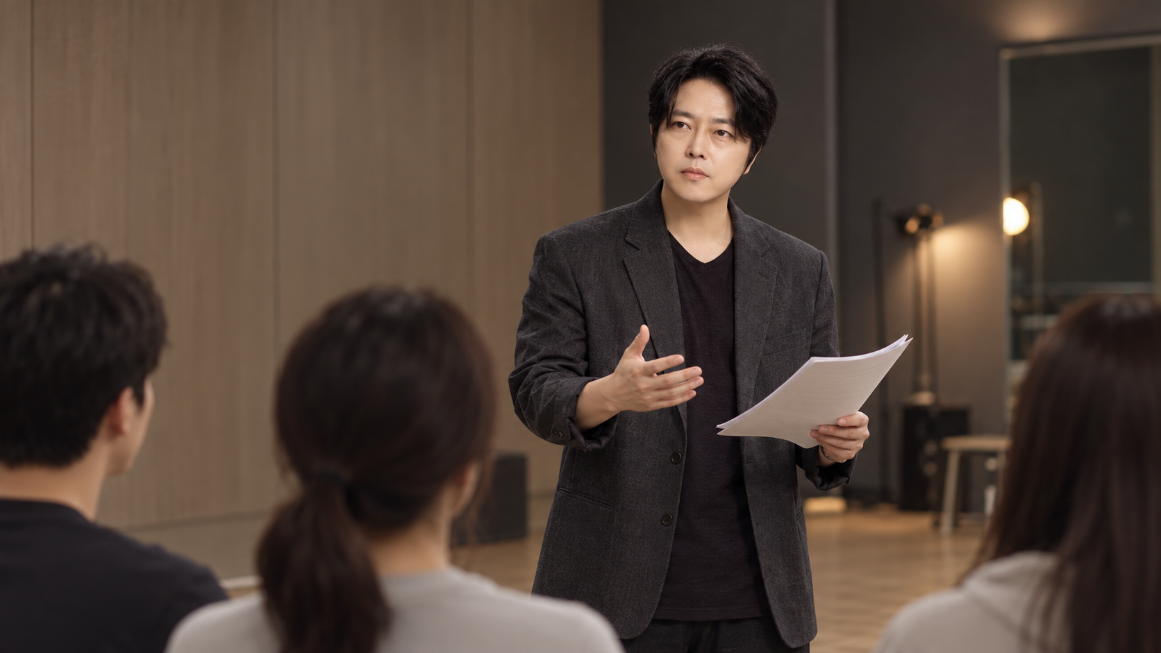 편보승 주임강사의 AI 연기 지도 장면